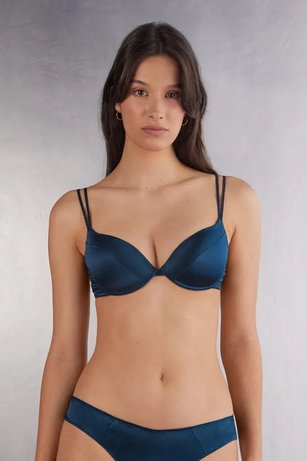 Intimissimi PushUp Super PushUp Women Bellissima Silk PushUp Bra Blue 1467 8211 Intense Blue Intimissimi PushUp Super PushUp Women Bellissima Silk PushUp Bra Blue 1467 8211 Intense Blue