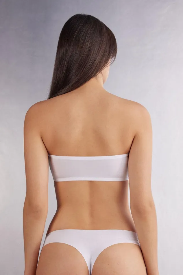 Intimissimi Strapless Bandeau Women Ilaria Bandeau Bra In Ultralight Microfiber White 001 8211 White