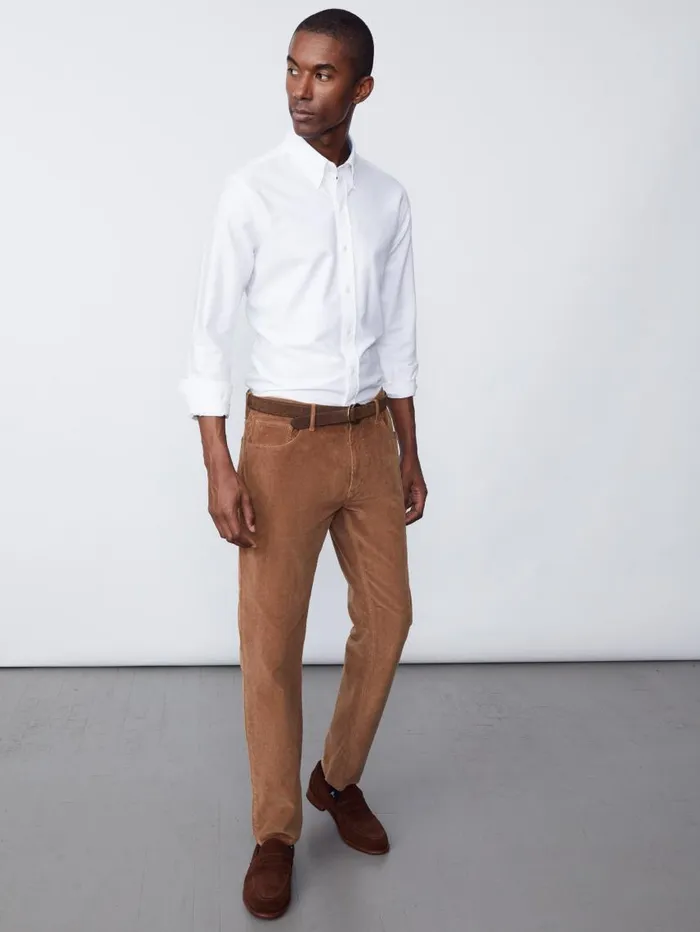 JMcLaughlin Parker 5Pocket Straight Pants In Italian Stretch Cord Acorn Men Pants JMcLaughlin Parker 5Pocket Straight Pants In Italian Stretch Cord Acorn Men Pants
