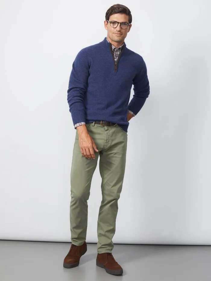JMcLaughlin Tate Cashmere Sweater Dark Denim Men Sweaters JMcLaughlin Tate Cashmere Sweater Dark Denim Men Sweaters