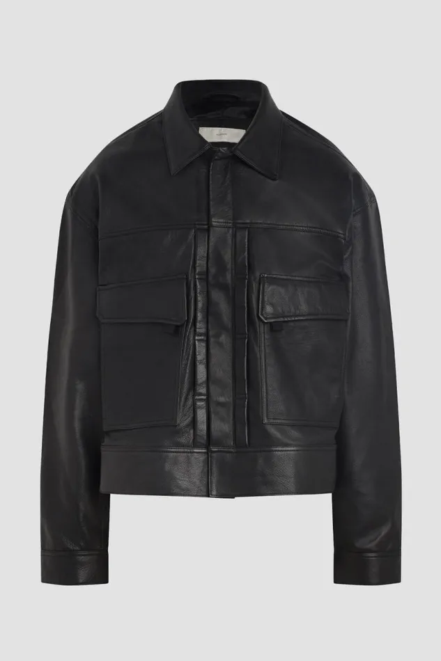 Jackets and Outerwear Men Hudson Jeans Leather Trucker Jacket Panther Jackets and Outerwear Men Hudson Jeans Leather Trucker Jacket Panther