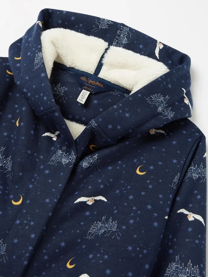 Joules Nightwear Navy Harry Potter Fleece Dressing Gown 8211 Girls