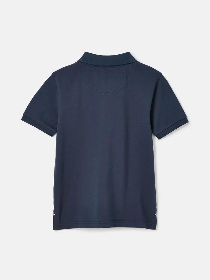 Joules Polo Shirts Navy Blue Pique Cotton Polo Shirt 8211 Boys