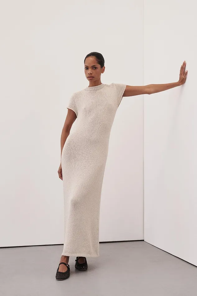 LEO CHALK KNIT MIDI DRESS Women DISSH Midi Dresses