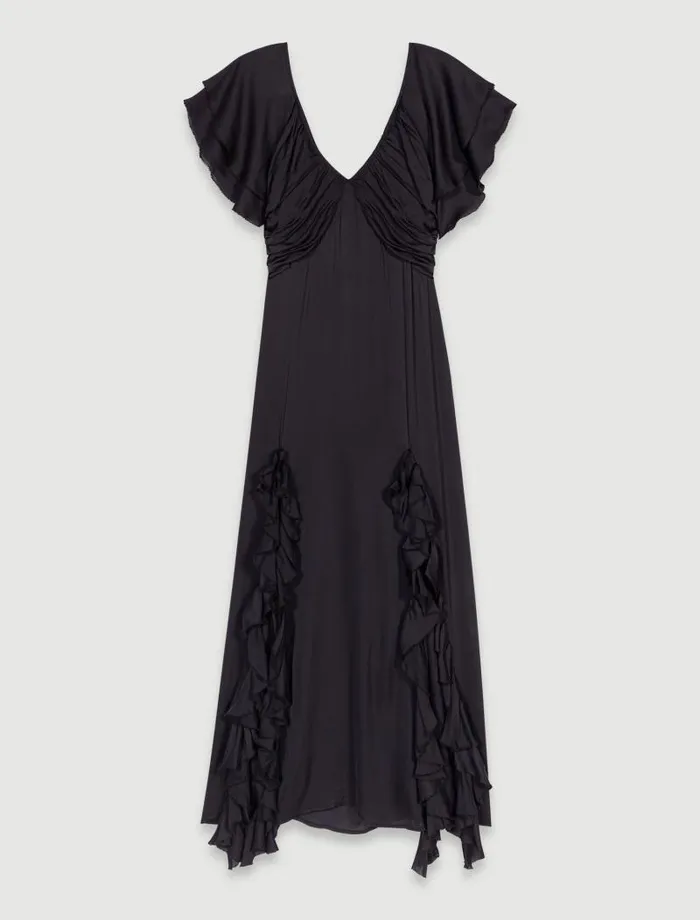 Maje Dresses Womens Openback Maxi Dress Black