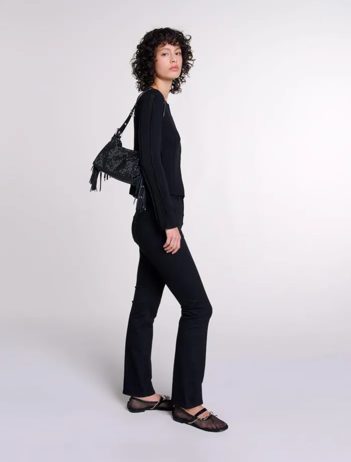 Maje Sweaters and Cardigans Womens 2in1 Cardigan Black