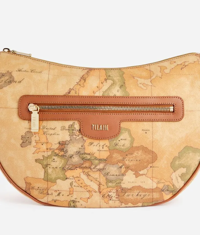Man Crossbody and Messenger Bags Alviero Martini Geo Classic Halfmoon Crossbody Bag