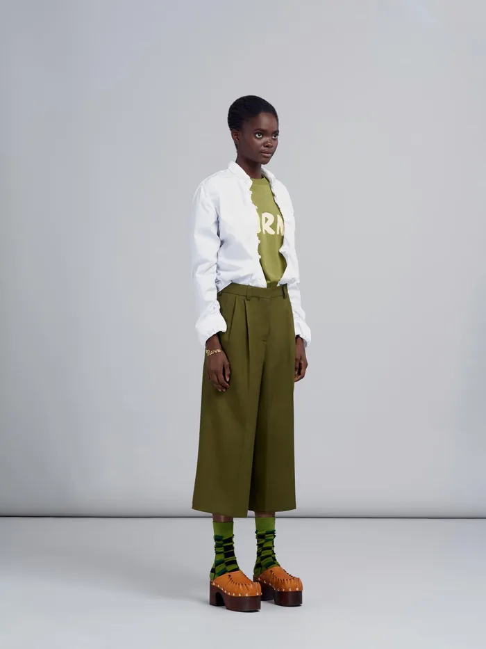 Marni Bio Poplin Shirt Lily White Womens Tops and Shirts Marni Bio Poplin Shirt Lily White Womens Tops and Shirts