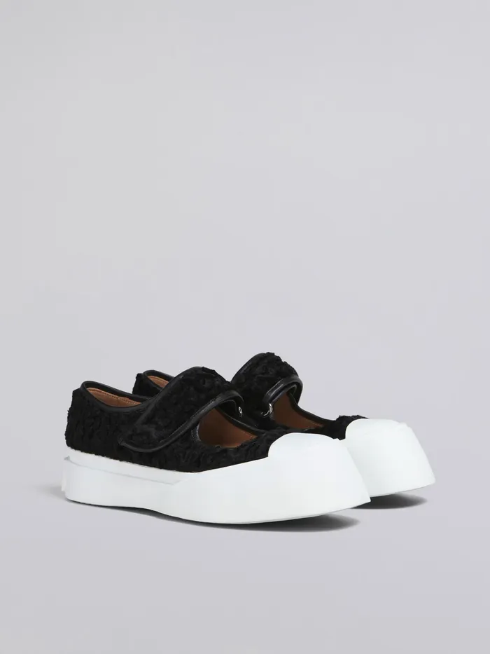 Marni Curly Fabric Pablo Maryjane Sneaker Black Womens Sneakers
