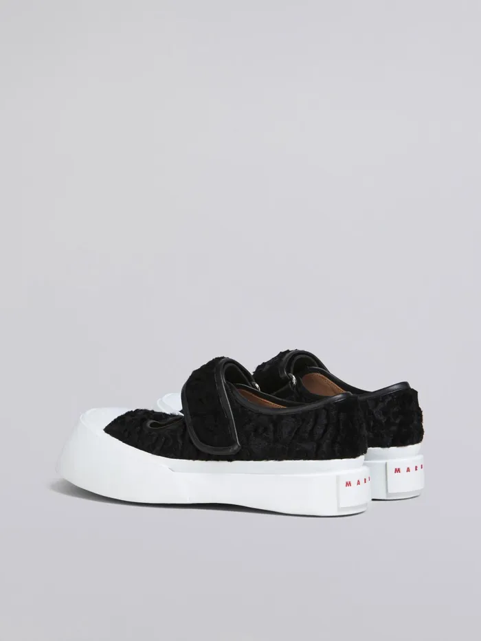 Marni Curly Fabric Pablo Maryjane Sneaker Black Womens Sneakers