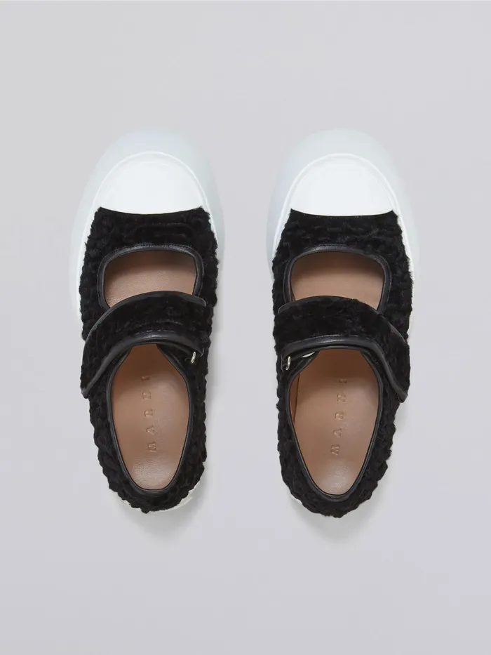 Marni Curly Fabric Pablo Maryjane Sneaker Black Womens Sneakers