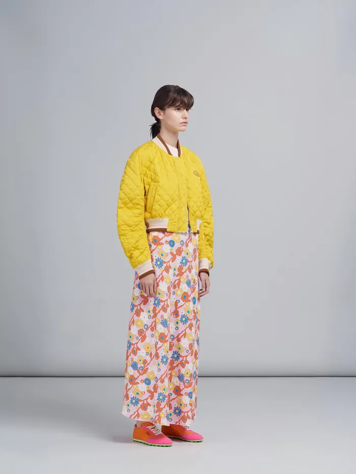 Marni Lightweight Nylon Bomber Jacket Acid Womens Coats and Jackets Marni Lightweight Nylon Bomber Jacket Acid Womens Coats and Jackets