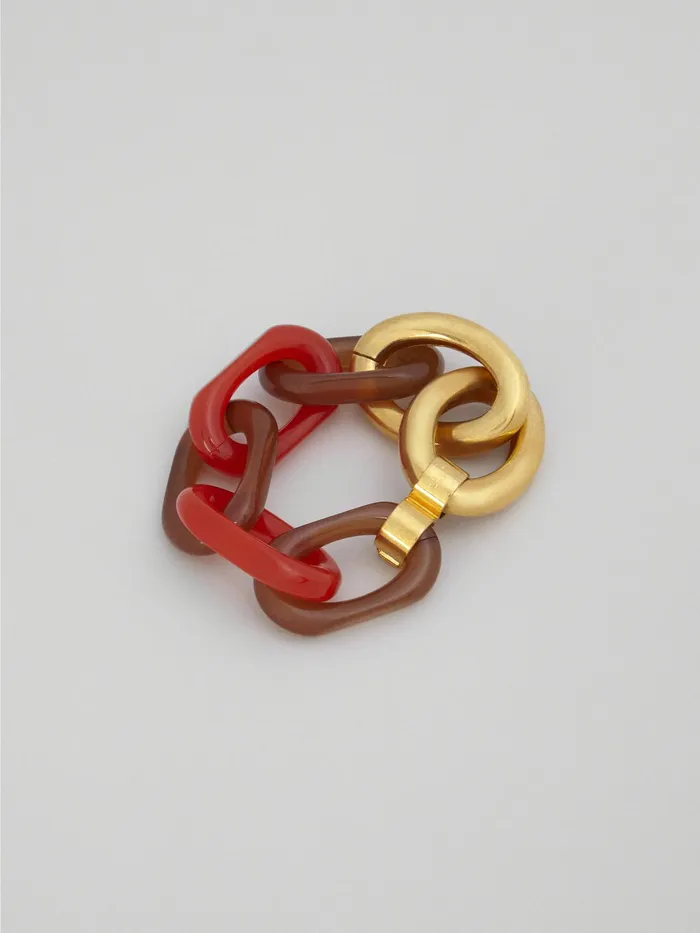 Marni Vertigo Bracelet In Resin And Metal Orange Womens Bracelets