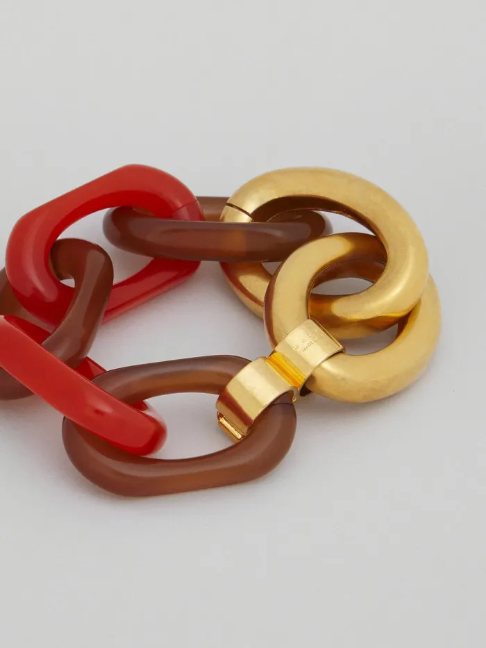 Marni Vertigo Bracelet In Resin And Metal Orange Womens Bracelets