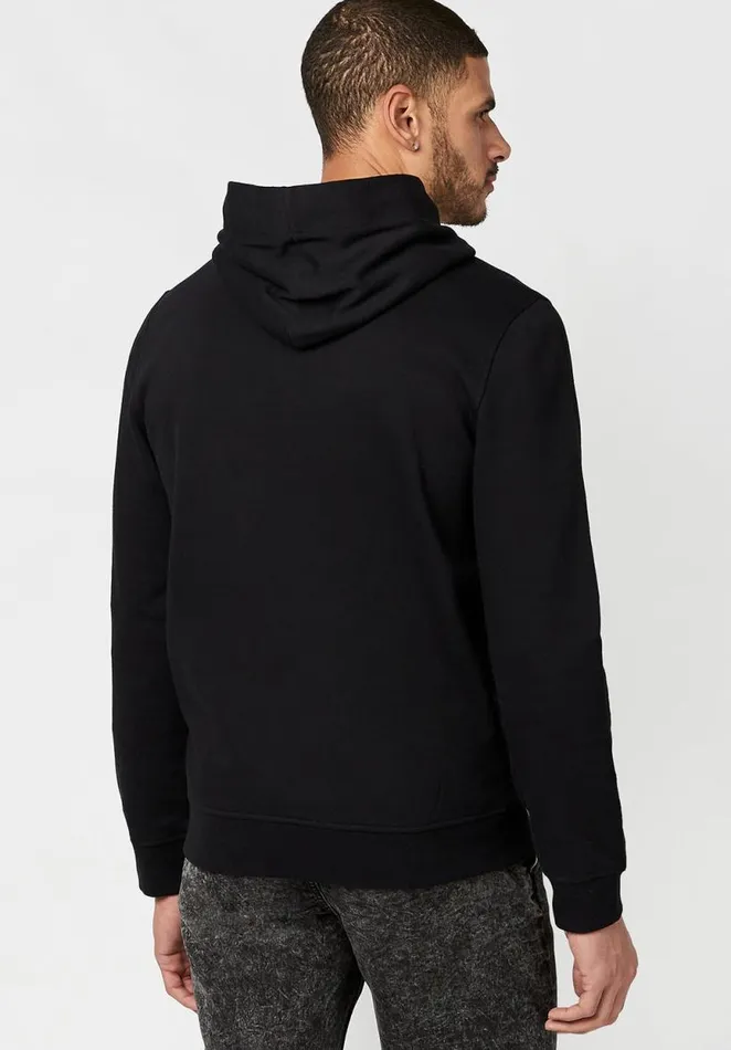 Men Embossed Fleecy Fadol Hoodie Black Buffalo David Bitton Sweatshirts and Hoodies