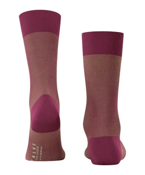 Men Fine Shadow Men Socks Red Plum FALKE Socks