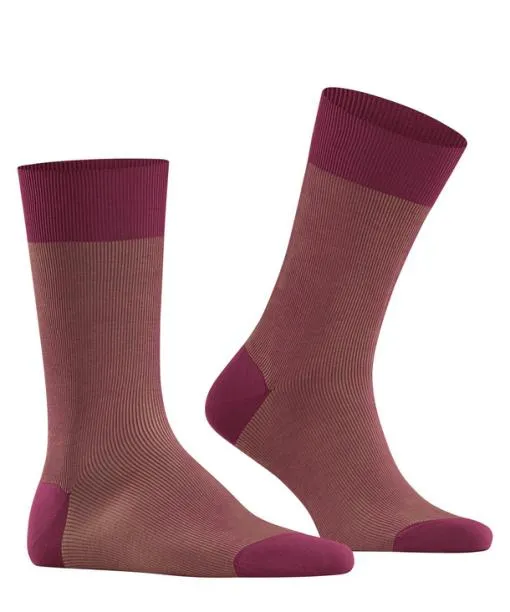 Men Fine Shadow Men Socks Red Plum FALKE Socks