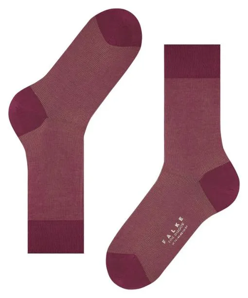 Men Fine Shadow Men Socks Red Plum FALKE Socks