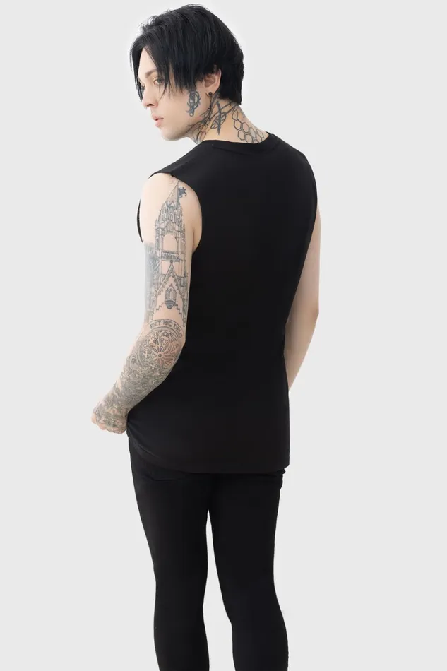 Men Graphic Tops Killstar Midnight Snacks Graphic Vest