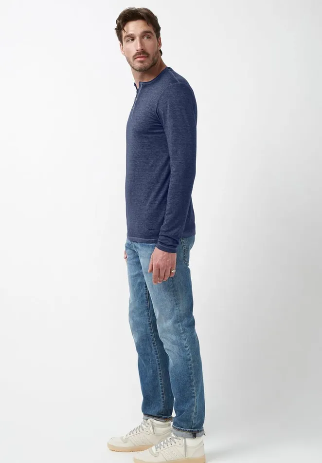 Men Kaduk Navy LongSleeve Mens Top Whale Buffalo David Bitton Tops and Tees