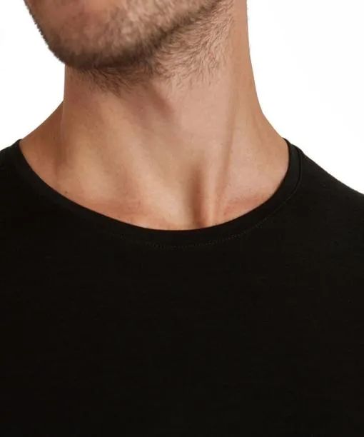 Men Men TShirt Roundneck Daily ClimaWool Black FALKE Shirts