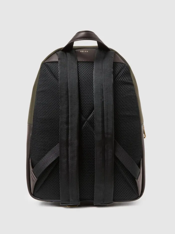 Men Reiss Bags Drew Neoprene Zipped Backpack Khaki