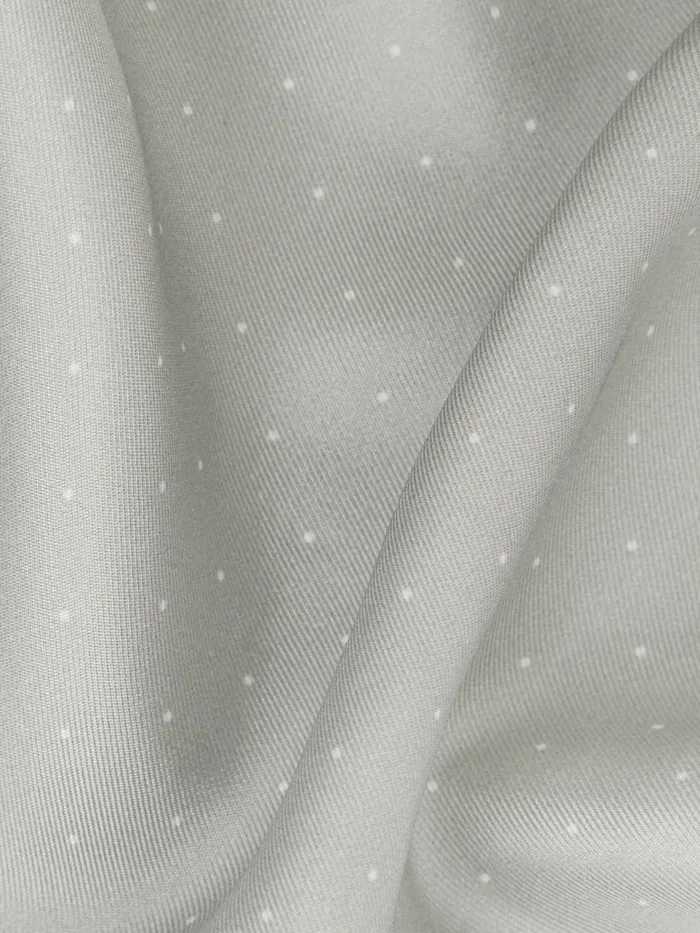 Men Reiss Ties and Pocket Squares Liam Polka Dot Silk Pocket Square Silver