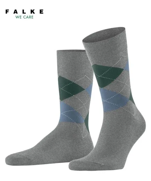 Men Sensitive Argyle Men Socks Light Greymel FALKE Socks