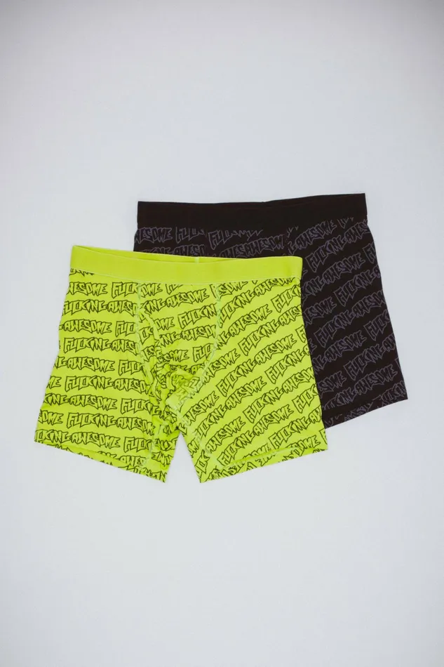 Men Stamp Logo Boxer Brief Two Pack Fucking Awesome Soft Goods