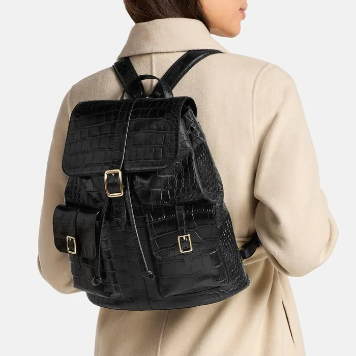 MenWomen Brahmin Backpacks Zane Black Bremond