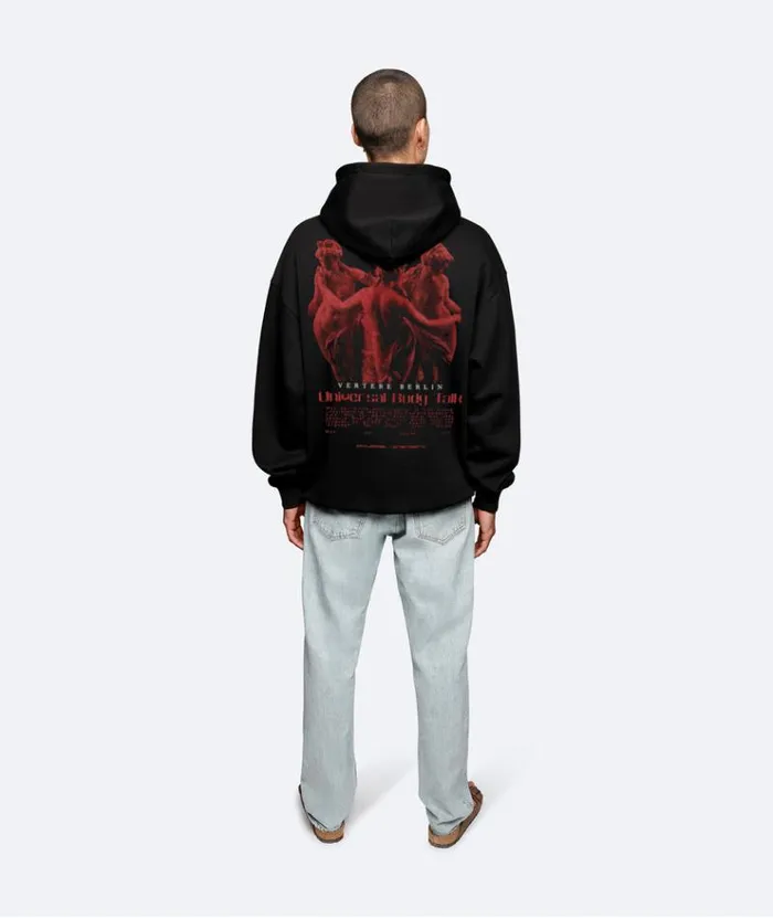 MenWomen SWEATERS and HOODIES Vertere Berlin UNIVERSAL BODY TALK HOODIE 8211 BLACK