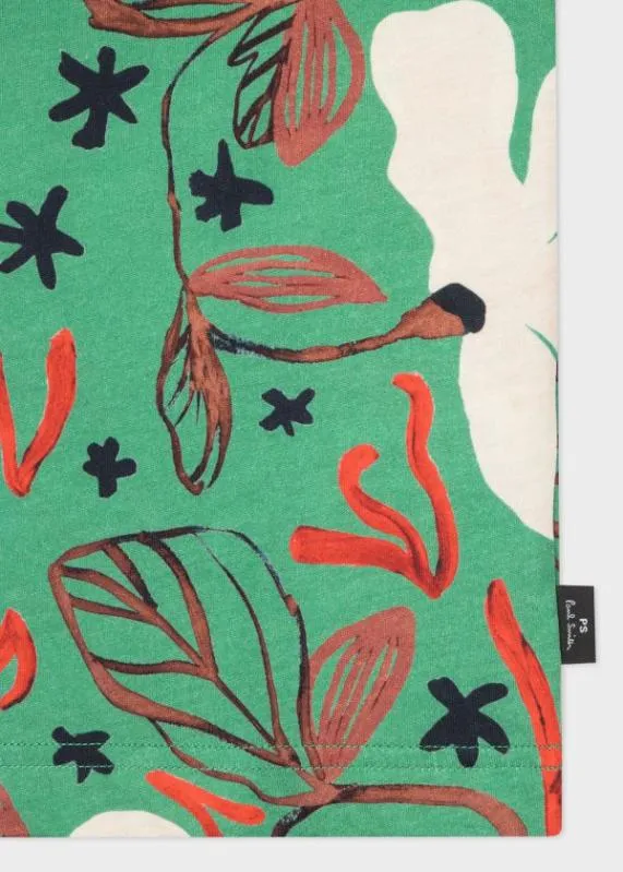 Mens 039Sea Floral039 Print TShirt Paul Smith TShirts