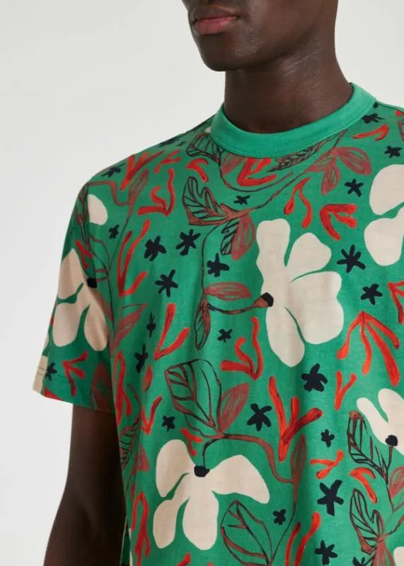 Mens 039Sea Floral039 Print TShirt Paul Smith TShirts