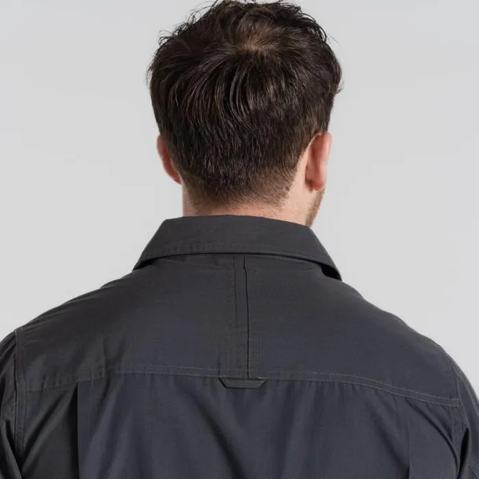 Mens Long Sleeve Craghoppers Expert Kiwi Long Sleeved Shirt Carbon Grey Mens Long Sleeve Craghoppers Expert Kiwi Long Sleeved Shirt Carbon Grey