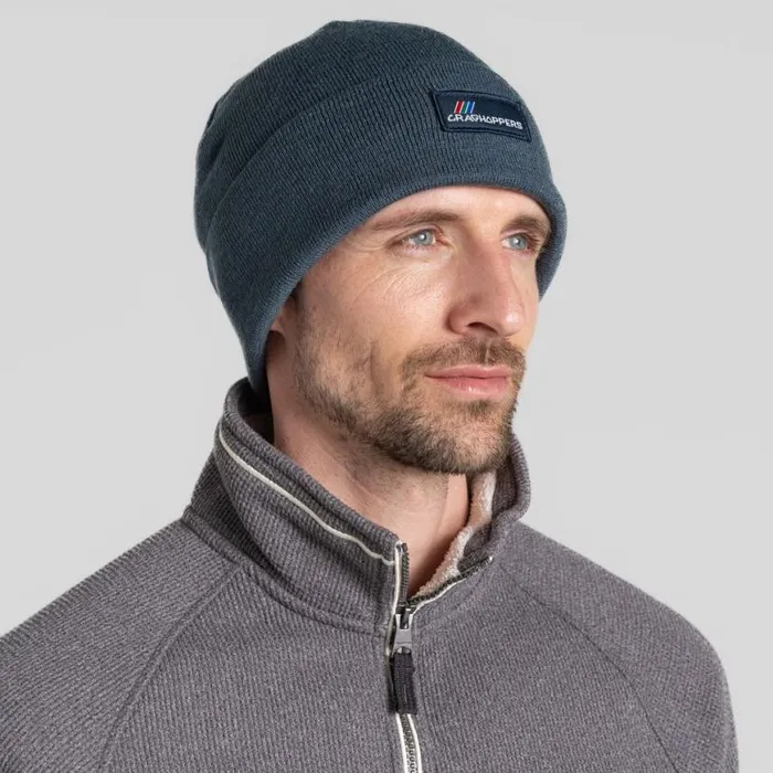 MensWomens Hats Craghoppers Archive II Beanie Blue Stone