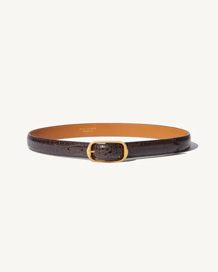 Nili Lotan REINE BELT Espresso Women Belts and Accessories