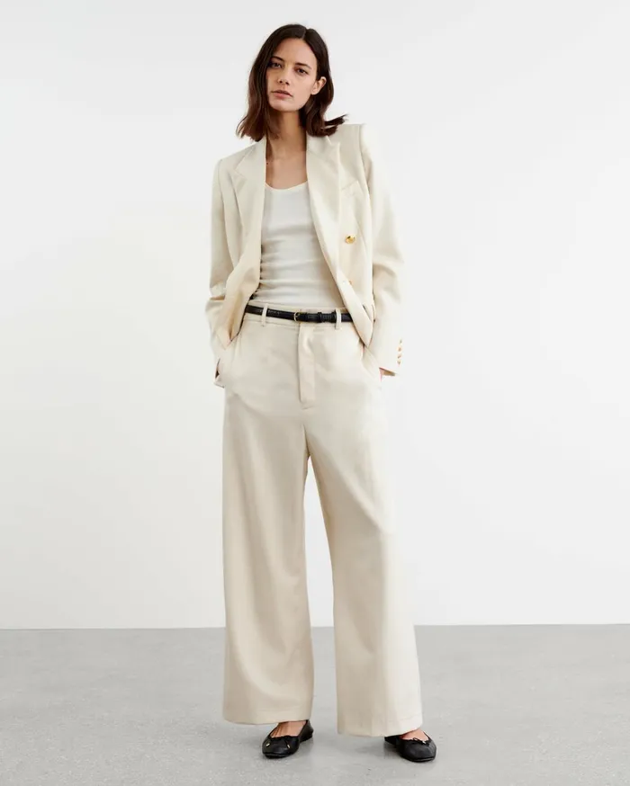 Nili Lotan VIRA BLAZER Stone Women Jackets and Blazers