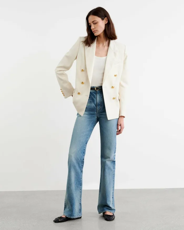 Nili Lotan VIRA BLAZER Stone Women Jackets and Blazers