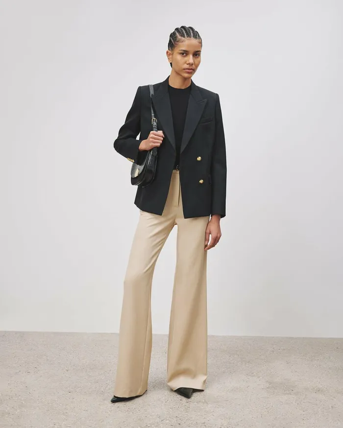 Nili Lotan VIRA BLAZER Stone Women Jackets and Blazers