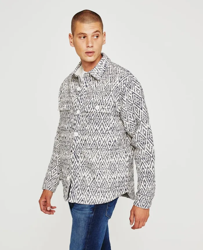 Nolan Jacket Diamond Chevron Blue Multi Men AG Jeans Jackets Nolan Jacket Diamond Chevron Blue Multi Men AG Jeans Jackets