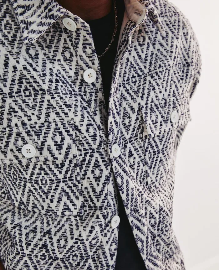 Nolan Jacket Diamond Chevron Blue Multi Men AG Jeans Jackets Nolan Jacket Diamond Chevron Blue Multi Men AG Jeans Jackets