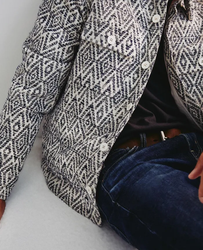 Nolan Jacket Diamond Chevron Blue Multi Men AG Jeans Jackets Nolan Jacket Diamond Chevron Blue Multi Men AG Jeans Jackets
