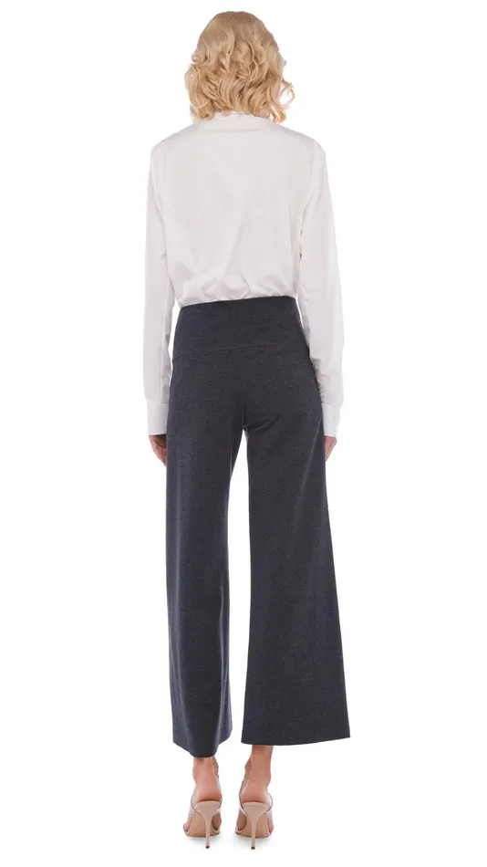 Norma Kamali Bottoms SHORT STRAIGHT LEG PANT Dark Heather Grey 8211 Clothing Norma Kamali Bottoms SHORT STRAIGHT LEG PANT Dark Heather Grey 8211 Clothing