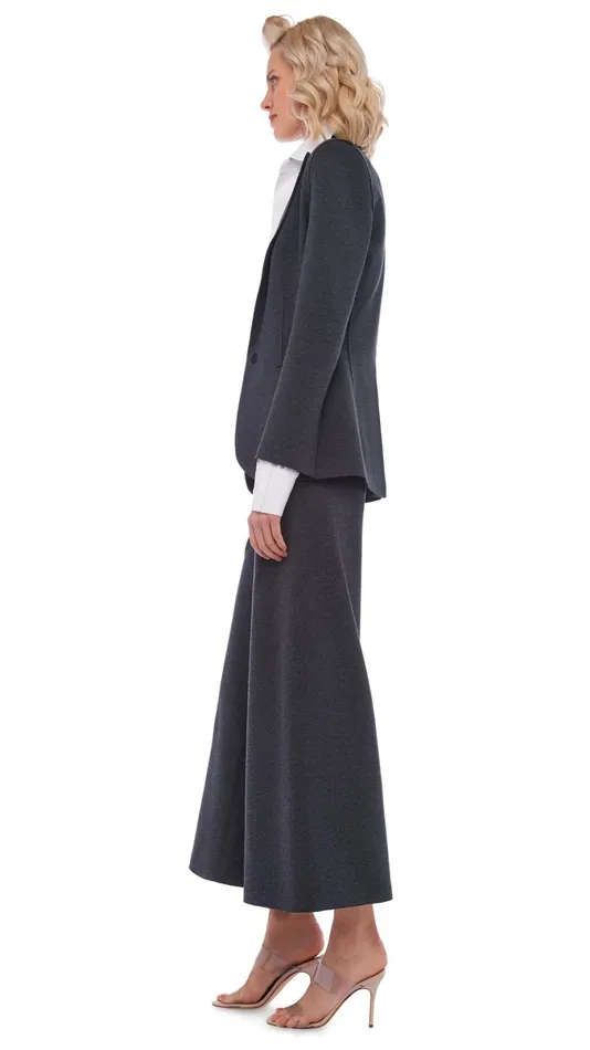 Norma Kamali Bottoms SHORT STRAIGHT LEG PANT Dark Heather Grey 8211 Clothing Norma Kamali Bottoms SHORT STRAIGHT LEG PANT Dark Heather Grey 8211 Clothing