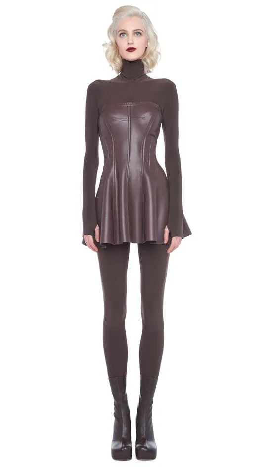 Norma Kamali Dresses STRAPLESS GRACE MINI DRESS Chocolate 8211 Clothing