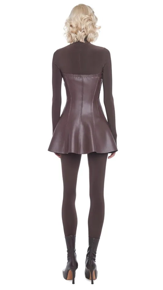 Norma Kamali Dresses STRAPLESS GRACE MINI DRESS Chocolate 8211 Clothing