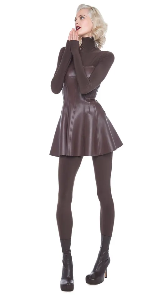 Norma Kamali Dresses STRAPLESS GRACE MINI DRESS Chocolate 8211 Clothing