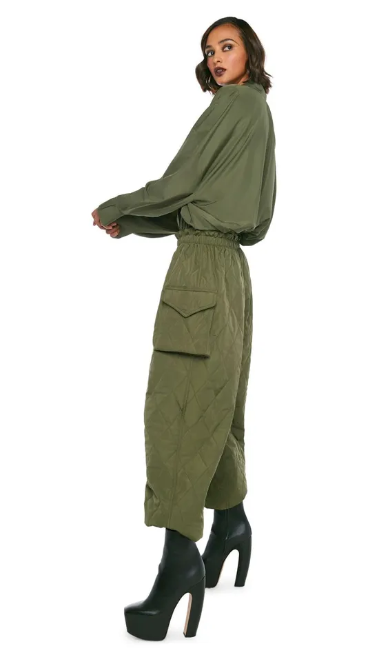 Norma Kamali Tops SUPER OS BF NK SHIRT BODYSUIT Military 8211 Clothing