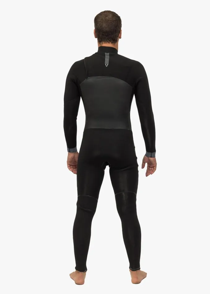 North Seas 32 Full Chest Zip Wetsuit Black Men Vissla Wetsuits