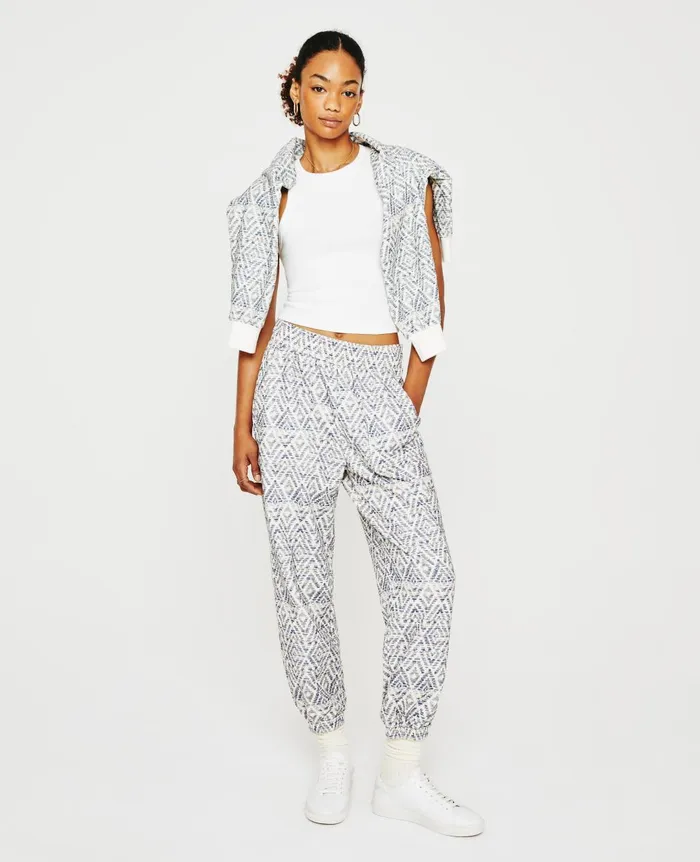 Nova Sweatpant Diamond Chevron Blue Multi Women AG Jeans Pants